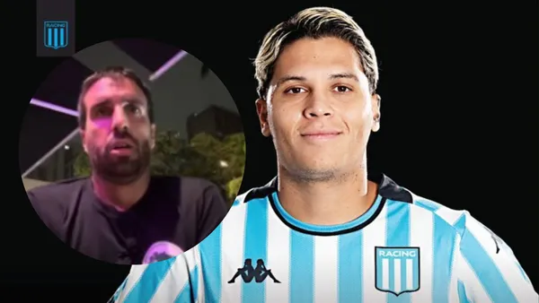 Azzaro y Juanfer Quintero. Foto: redes de Racing y Azzaro.
