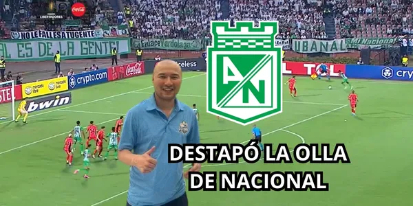 Bermúdez le cantó la tabla a Nacional. Foto de Bermúdez tomada de la Revista Semana, foto de CONMEBOL en Twitter.