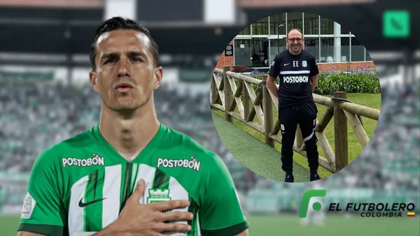 Bernardo Espinosa y 'Palillo' Escobar. Foto: X de Nacional, Bernardo Espinosa y 'Palillo' Escobar