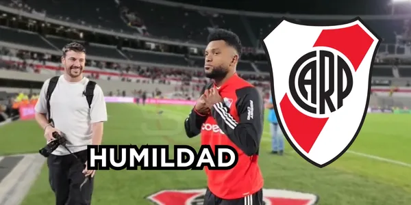 Borja con emotivo gesto en Argentina. Foto captura de pantalla ESPN.