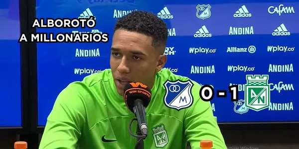 Brahian Palacios le marcó un golazo a Millonarios FC.