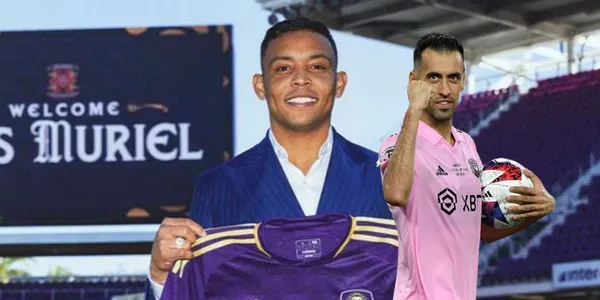 Busquets habló de Luis Muriel. Foto de Muriel tomada de El Espectador, Busquets de TV Azteca.