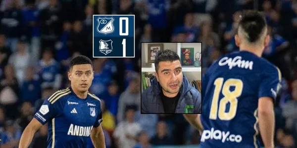 Cadavid habló del Millos Vs Águilas. Foto de Millonarios tomada de Twitter @MillosFCoficial y Cadavid de Youtube El Futbolero Colombia.