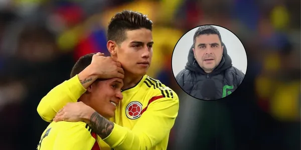 Cadavid le levantó el pulgar a una dupla en la Tricolor. Foto de James tomada de Fútbol Red y Cadavid de El Futbolero Colombia.