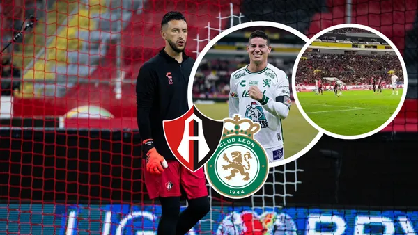 Camilo Vargas y James Rodríguez Foto: Atlas FC y Club León