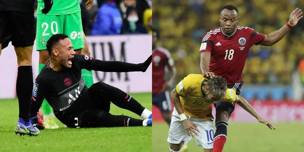 Camilo Zúñiga lesionó a Neymar en el año 2014 y ahora al jugador carioca le llega un nuevo karma.