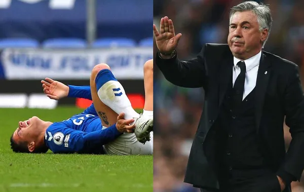 Carlo Ancelotti habló sobre James Rodríguez luego de que acabara el partido con molestias y encendiera las alarmas en Colombia y Everton