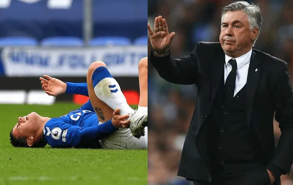 Carlo Ancelotti habló sobre James Rodríguez luego de que acabara el partido con molestias y encendiera las alarmas en Colombia y Everton