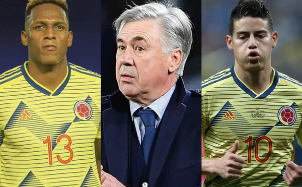 Carlo Ancelotti, quien dirige a James Rodríguez y a Yerry Mina en Everton, apuntó contra uno de sus dirigidos.