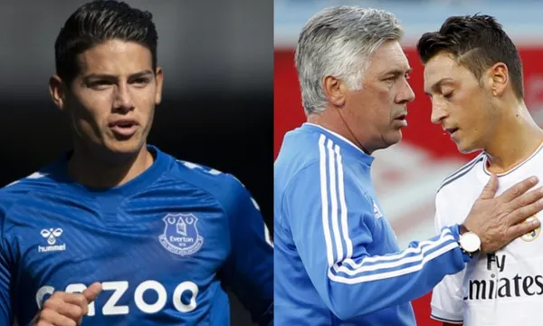 Carlo Ancelotti también se metió en el debate y esta fue su reacción cuando le pidieron que comparara a James Rodríguez y Mesut Özil