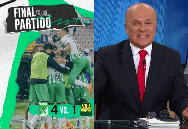 Carlos Antonio Vélez reaccionó a la goleada de Atlético Nacional al Atlético Bucaramanga.