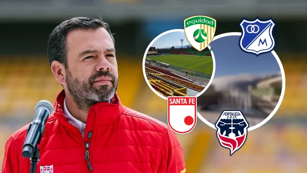 Carlos Fernando Galán y el anuncio del nuevo estadio para Bogotá Foto: SENCIA, IDRD y Escudoteca