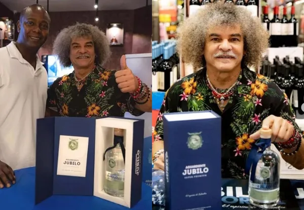 Carlos Valderrama en esta época de las fiestas navideñas le recomienda a los adultos que tomen Aguardiente Júbilo, la marca donde es socio fundador con otro histórico colombiano.