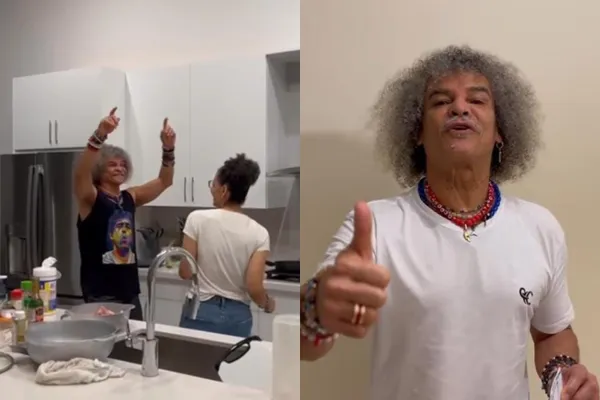 Carlos Valderrama en las redes sociales compartió un peculiar baile que sorprendió a todos sus seguidores.