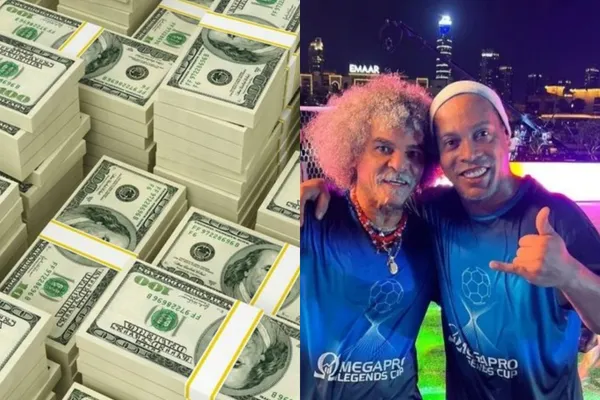 Carlos Valderrama y Ronaldinho anuncian un millonario negocio.