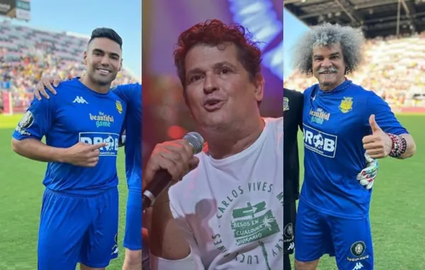 Carlos Vives elogió a sus paisanos Carlos Valderrama y Radamel Falcao.