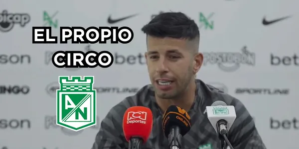 Cepellini oscurece en vez de aclarar en Nacional. Foto tomada de rueda de prensa Nacional en YouTube.