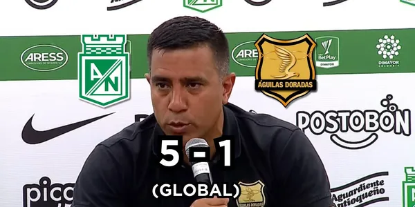 César Farías justificó con excusas la eliminación de Águilas Doradas contra Atlético Nacional.