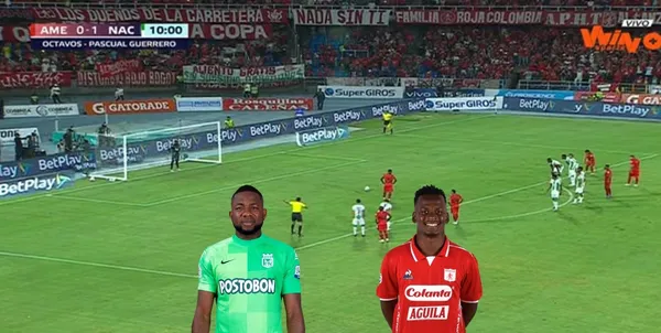 Chipi Chipi Castillo Castillo le tapó un penal a Darwin Quintero en el juego América de Cali contra Atlético Nacional.