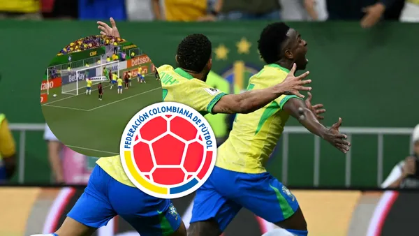 Colombia cayó ante Brasil en medio de varias polémicas Foto: Captura de X, Conmebol y Escudoteca