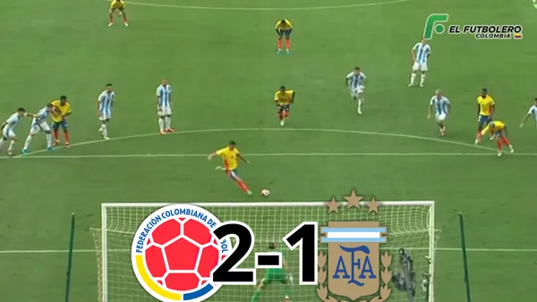 Colombia vs Argentina Foto: Captura de RCN y Escudoteca PN
