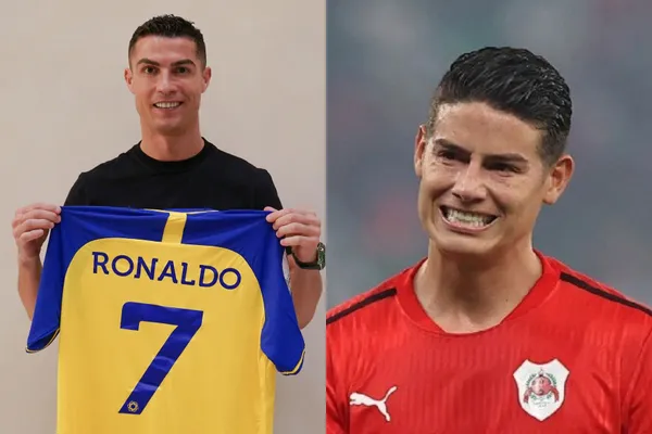 Cristiano Ronaldo firmó con el Al Nassr de Arabia Saudita y le da una lección de humildad a James Rodríguez quien fracasó en Qatar.