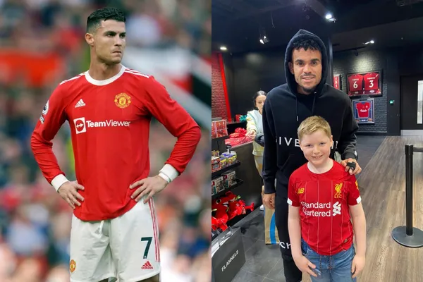 Cristiano Ronaldo en su mar de problemas llegó a botarle el celular a un fan en Inglaterra, Luis Díaz en territorio británico le da una lección de humildad.