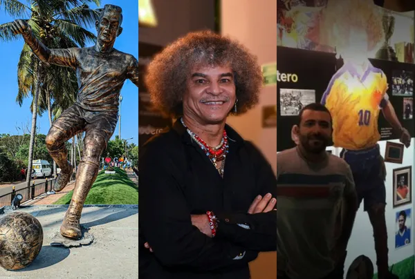 Cristiano Ronaldo tiene una estatua graciosa en la India y Carlos Valderrama aparece en un importante museo de fútbol.