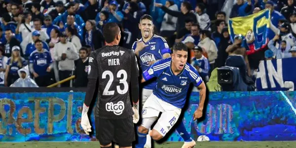 Daniel Cataño le rompió las redes a Kevin Mier de Atlético Nacional.