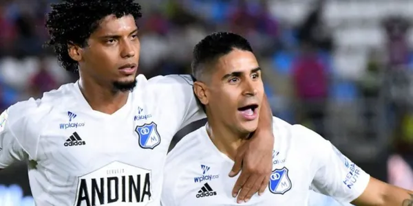 Daniel Cataño de Millonarios FC le marcó un golazo al Unión Magdalena.