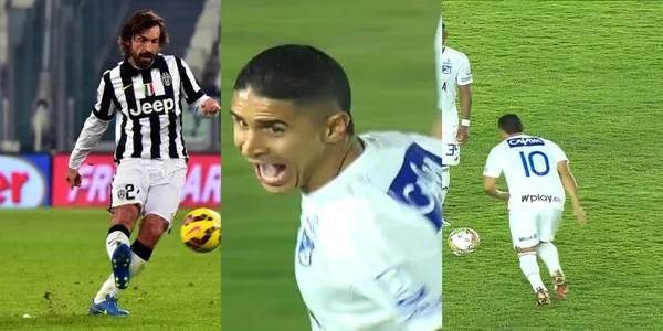 Daniel Cataño de Millonarios FC marcó un golazo al estilo de Andrea Pirlo.