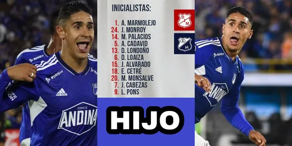 Daniel Cataño de Millonarios FC tuvo de hijo a un jugador del Deportivo Independiente Medellín.