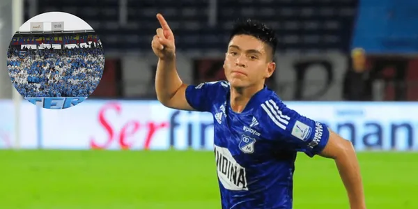 Daniel Ruiz recibió nuevamente todo el cariño de los aficionados de Millonarios, en el encuentro contra Nacional.