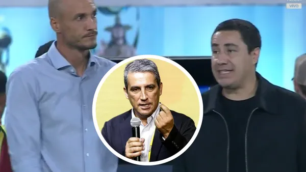 David González y Efraín Juárez Foto: Captura de Win Sports y Dimayor