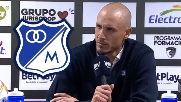 David González y una nueva derrota con Millonarios, ahora en el arranque del segundo semestre Foto: Captura de Dimayor y Escudoteca