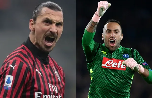 David Ospina con el Napoli le paró la tromba al AC Milan y en especial a Zlatan Ibrahimović; quien no pudo anotarle goles.