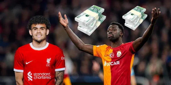 Davinson Sánchez jugando con el Galatasaray. Foto tomada de DirecTV Sports y Liverpool FC.