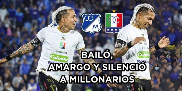 Dayro Moreno habló luego del recital que le dio a Millonarios FC en Bogotá. Fotos tomadas de Twitter @oncecaldas.