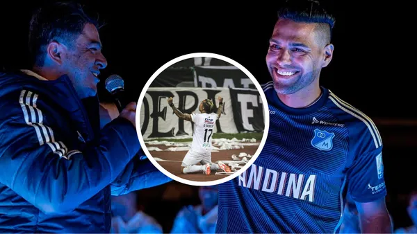 Dayro Moreno y Radamel Falcao García Foto: Millonarios FC y Once Caldas DAF