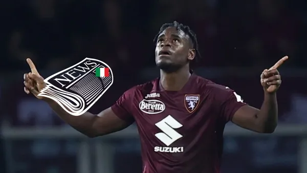 Delantero colombiano marco un doblete en la goleada de Torino ante Atalanta.