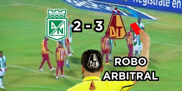 Deportes Tolima con ayuda arbitral le ganó a Atlético Nacional.