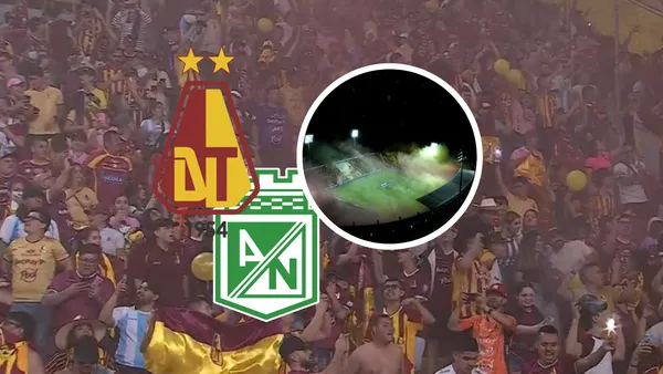 Deportes Tolima vs Atlético Nacional Foto: Escudoteca y Captura de Win Sports