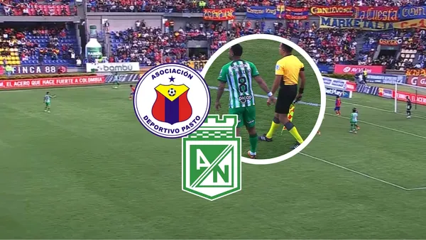 Deportivo Pasto vs Atlético Nacional Foto: Captura de pantalla Win Sports y Escudoteca