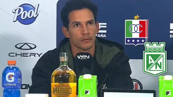 Diego Arias y sus reflexiones en rueda de prensa luego de la victoria de Nacional esta noche Foto: Captura de Dimayor y Escudoteca