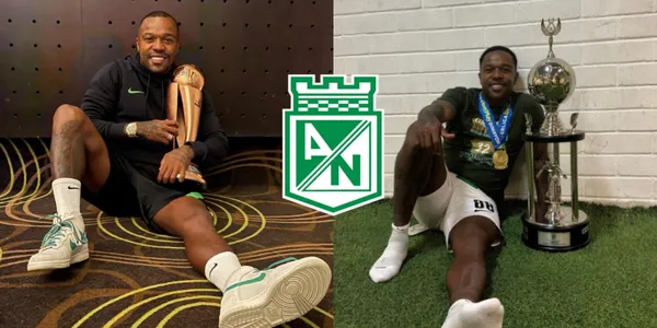 Dorlan Pabón con algunos títulos en Atlético Nacional