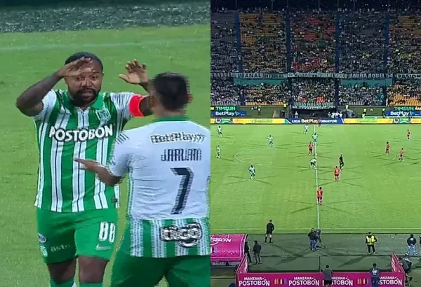 Dorlan Pabón hizo poner de pie a los hinchas de Atlético Nacional.