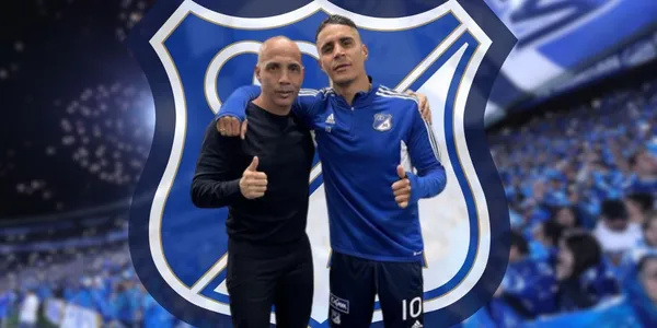 Dos grandes ídolos del club en una misma foto y los hinchas de Millonarios lo celebran