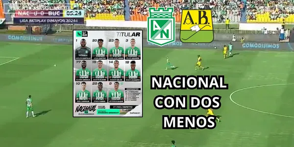 Dos jugadores de Nacional criticados. Foto captura de pantalla de Win Sports y foto Twitter @nacionaloficla.