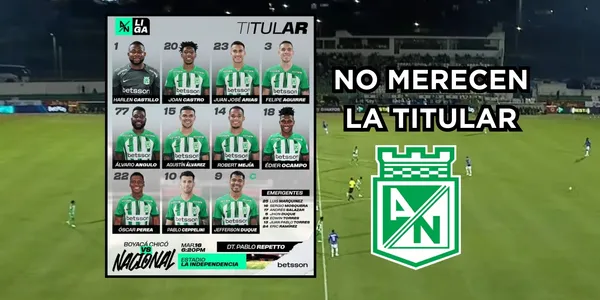 Dos jugadores no vienen dando la talla. Foto de jugadores tomada de Twitter @nacionaloficial y captura de pantalla de Win Sports.
