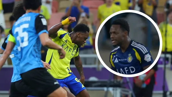 Durán marcó en Arabia y su gesto encendió rumores de un dardo a la prensa. (VIDEO) Foto: Captura de Win Sports y Al Nasr